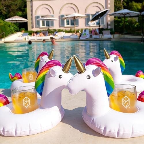 KUCDBUN Dog Pool Float, Funny 6-in-1 Inflatable Dog Floats for Pool, Pet Floatie Raft for Small Dogs, Puppy and Doggies, White Unicorn - Thumbnail 5