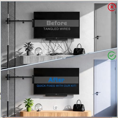 Naerza in wall Cable Management kit W/Hole Saw & Drill Template Power & Low Voltage Wire Cable Management Box Safe Fire-Resistanttv Cable Hider wall kit for Wall Mounted TV Home Theater - Thumbnail 3