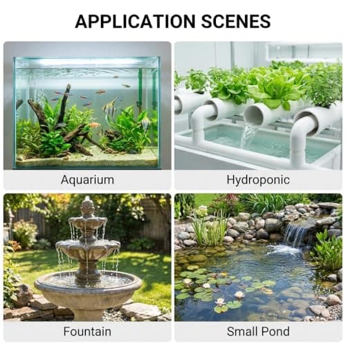 SHANGDA Small Sump Pump, Submersible Water Pump, 660GPH Pond Pump for Bathtub Pool Fish Tank with 6FT Power Cord, Greenish Blue - Thumbnail 6