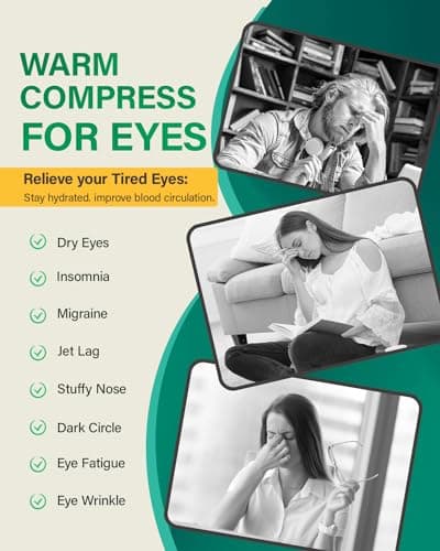 ProCIV 20-Pack Steam Eye Masks for Dry Eyes, Warm Eye Mask, Relief Fatigue & Dark Circle, Heated Eye Mask for Puffy Eyes, Disposable Sleep Mask, Moist Hot Compress Eye Patch for Sleeping, 4 Flavors - Thumbnail 5