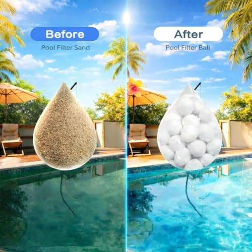 Fwxdbwyl 3.1 Lbs Pool Filter Balls for Sand Filter, Eco-Friendly Filter Balls Replace 100 lbs Pool Filter Sand, Lightweight and Reusable Fiber Ball, Pool Filter Media Balls for Swimming Pool - Thumbnail 6