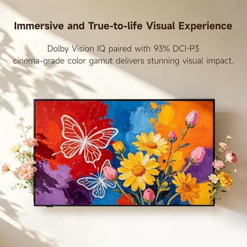 iFFALCON 55-Inch Class QLED 4K F75 Smart TV, Ultra-Slim 1.1'' Floating Picture Frame TV, Seamless Wall-Mount Installation | Dolby Vision IQ, 144Hz, Google TV, Alexa | Works w/Legacy Devices - Thumbnail 4