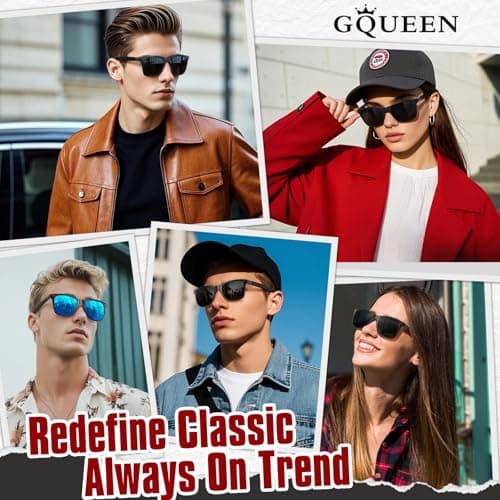 GQUEEN Polarized Sunglasses Men Womens,Flexible TR90 Frame,for Driving Fishing Cycling Hiking Golf Sports UV400 Protection - Thumbnail 2