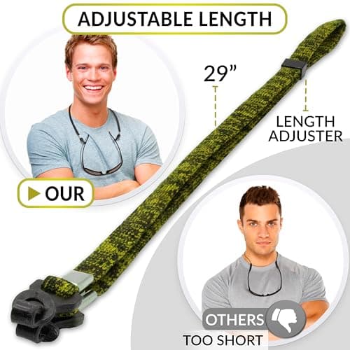 SIGONNA Eye Glasses String Holder Strap - Eyeglass Straps Cords for Men Women - Eyeglass Holders Around Neck - Sunglasses String Chain Lanyard Retainer - 4 Pcs Green Yellow - Thumbnail 5