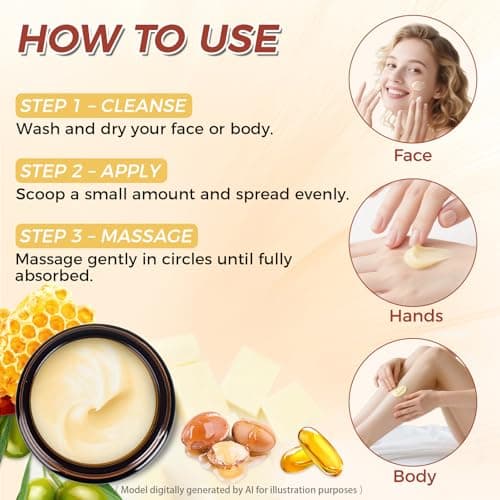 Mokasakiso Beef Tallow for Skin,Tallow and Honey Balm,Organic Grass-Fed Beef Tallow Balm with Honey, Face and Body Moisturizer(60g) - Thumbnail 6