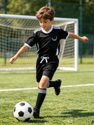 Cozople Boys Sports Shorts Stretchy Lightweight Breathable Mesh Athletic Shorts with Pockets for Summer Camp Basketball Daily Play Black Stain-Resistant - Thumbnail 2