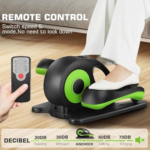 ANCHEER Under Desk Elliptical Machine, Mini Elliptical Machines for Seniors, Electric Seated Pedal Exerciser, LCD Display Monitor, Remote Control, Leg Exerciser for Home - Thumbnail 4