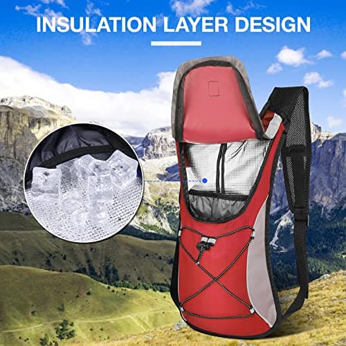 Hydration Pack,Water Backpack with 2L Water Bladder Perfect for Running Cycling Hiking Climbing Pouch - Thumbnail 4