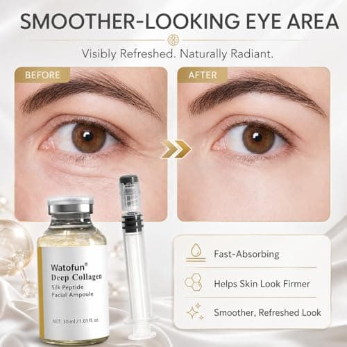 Silk Peptide Intensive Lifting Ampoule, Deep Collagen Silk Peptide Intensive Lifting Serum, Anti Aging Peptides Serum for Face Tightening, Lifting, Smoothing, Hydrating, 60ml/2.03 fl.oz - Thumbnail 3