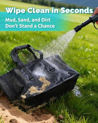 OnWander Large Mesh Beach Tote Bag, 50L Pool Bags with 2 Inner Zipper Waterproof Pockets for Swim Toys Towels Travel - Thumbnail 6