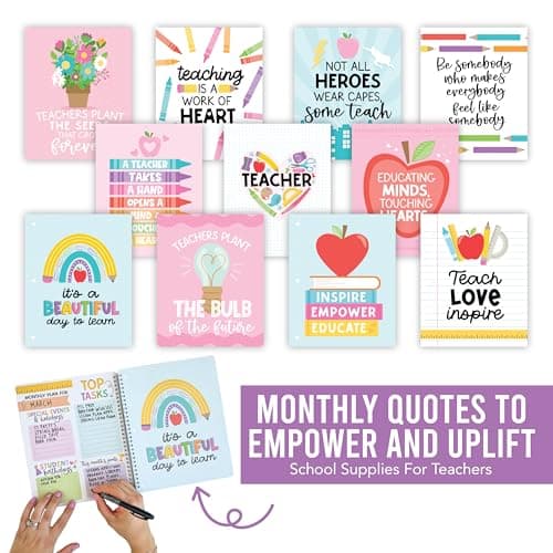 Hadley Designs Teacher Planner 2026-2027 – Undated Teacher Planners, Homeschool Lesson Planner Book For Teachers Must Haves, Lesson Plan Book For Teachers Classroom Supplies & Appreciation Gifts - Thumbnail 5