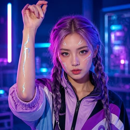 2 Sheets Demon Movies Hunters Temporary Tattoos, Mystic Rune Symbol Makeup Stickers Fake Tat Stickers, for Birthday Cosplay, Glow Party, Halloween - Thumbnail 5