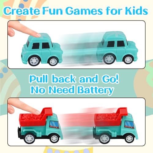 ISTOOLL 12PCS Pre Filled Easter Eggs Car Gifts for Kids with Pull-Back Cars Easter Basket Stuffers Easter Eggs Hunt Easter Party Favor Prize Classroom Rewards Toys for Boys Girls Teens - Thumbnail 3