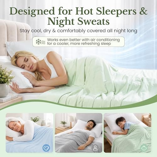 i-baby Outlast® Cooling Blanket Nursery Size, Cooling Comforter with NASA-Inspired Temperature Regulation, Lightweight Summer Cool Blanket for Hot Sleepers & Night Sweats, 40"×60", Forest Green - Thumbnail 5