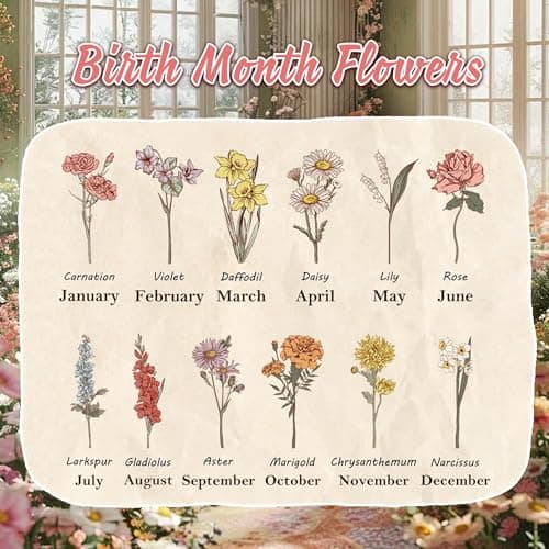 CraffBase Personalized Mom's Garden Night Light Custom Birth Month Flower Acrylic LED Lamp with Engraved Names Mother's Day Birthday Gift for Mom Grandma Sentimental Family Keepsake with Wooden Base - Thumbnail 6
