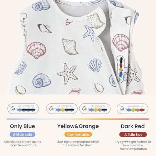 kaiya baby Unisex Sleeping Bag for Babies and Toddlers 1.0 Tog Sleep Sack 0-6 Months, Newborn Sleep Sack, Wearable Blanket Baby, One Piece Sleeveless Sleep Sack, Gifts for Baby - Thumbnail 6