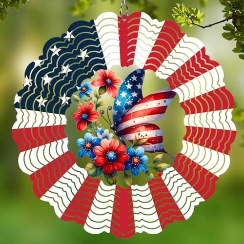 Wind Spinners Outdoor Butterfly - Birthday Gifts for Women Mom, Hanging Butterflies Wind Sculptures, 12 inch 3D Wind Spinner for Garden Decor for Outside, Garden, Patio, Yard - Image 1
