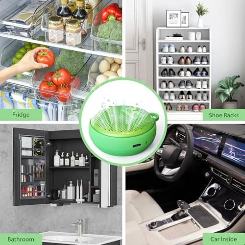 Refrigerator Deodorizer Odor Eliminator, Last for 10 Yeas Fridge Deodorizer Compact Fridge Freshener Deodorizer More Effective Than Baking Soda Bamboo Air Purifying Bags,Grass Green - Thumbnail 6