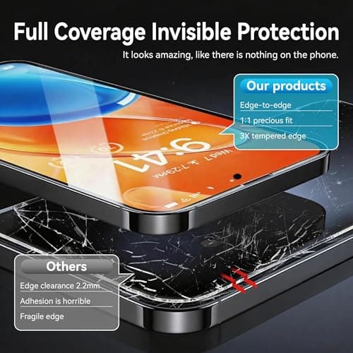 3 Pack for Galaxy S22 Plus/S23 Plus [6.6 Inch] Screen Protector Tempered Glass, 9H Glass for S22 Plus/S23 Plus Screen Protector, Fast Alignment Tool, Case Friendly, Scratch Resistant, Bubble Free - Thumbnail 5