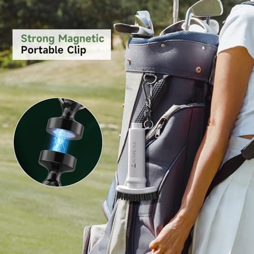 SOMORA Pro Golf Club Cleaner Water Brush - Golf Accessories for Men, Squeeze Bottle Cleaning with Nylon Bristles Head - Golf Clubs Brush with Magnetic Retractable Clip - Thumbnail 5