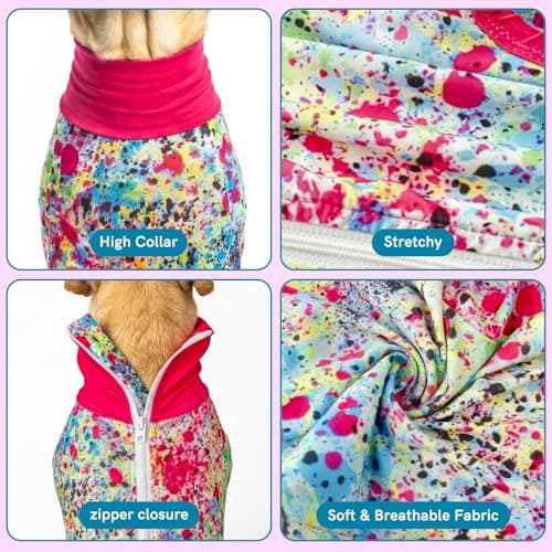 Sychien Dog Sun Shirt Breathable UPF 50+ UV Protection Summer Pet Apparel Quick Dry Lightweight Stretchy Soft Dogs Cooling Vest for Small Medium Large Dogs, Mesh Fabric, Mixed Color, M - Thumbnail 5