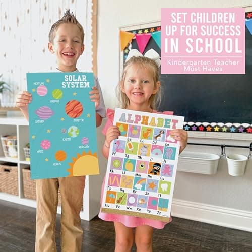 Hadley Designs 16 Educational Posters for Toddlers 1-3 - Learning Poster for Kids Ages 3-5, Alphabet Chart Playroom Homeschool Daycare & Classroom Decor, Kindergarten & Preschool Classroom Must Haves - Thumbnail 3