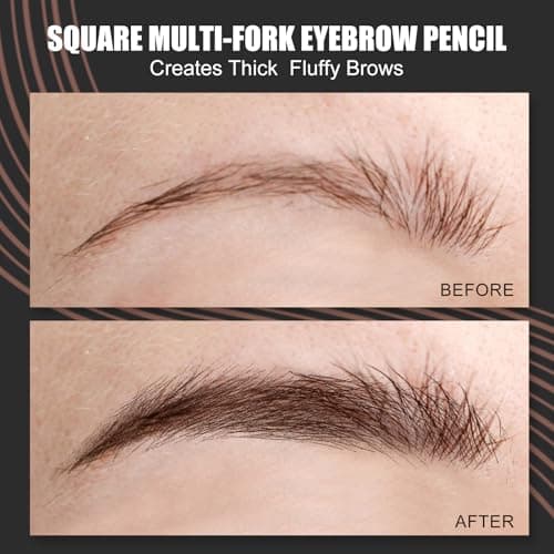 HECI BEAUTY Microblading Eyebrow Pen, 0.1mm Liquid Brow Pen for Natural Hair-Like Brows, Long-Lasting Smudge-Proof Brush Tip for Fluffy Feathered Brows, Dark Brown - Thumbnail 4