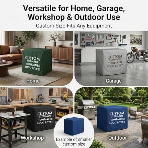 Custom Fit Home Dust Protection Cover - Made-to-Measure Dust Cover with Personalized Logo/Text for Patio Furniture, Equipment, Treadmills, Appliances, Outdoor Air Conditioners (Home Dust Cover) - Thumbnail 2