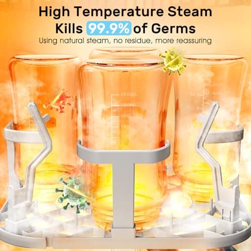 Bottle Washer Pro, All-in-One Baby Bottle Washer and Sterilizer & Dryer with 60 Detergent Tablets, Cleaning Machine for Bottles, Pump Parts & Baby Essentials, Deep Cleaning, Replaces Hand Washing - Thumbnail 4