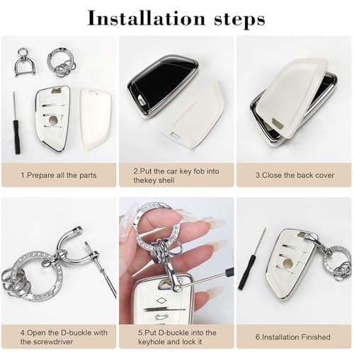 YUBOWEL for BMW Key Fob Cover,fit for BMW 2 5 6 7 Series X1 X2 X3 X5 X6 X7 series | Premium Soft TPU Key Fob Holder - Thumbnail 6