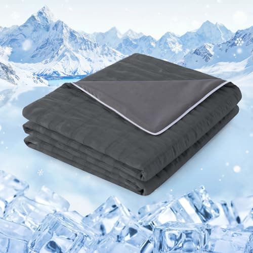GEMBED Cooling Blanket Twin Size – Summer Cooling Blanket for Hot Sleeper, Double-Sided Design Cold Unfilled Blanket Thin Lightweight Breathable for Night Sweat Bed Couch Sofa - Grey, 60"x80" - Image 1