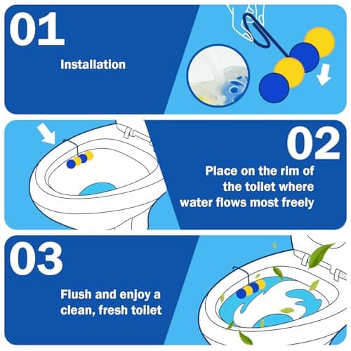SCENTORINI 4-in-1 Toilet Bowl Cleaner, Rim Hanger Automatic Toilet Bowl Freshener, 4 Lemon & 4 Magnolia Scent, Toilet Bowl Cleaning Balls Long-Lasting up to 30 Days - Thumbnail 6