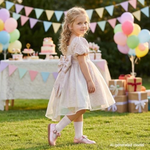 STQ Toddler Girls Dress Shoes Wide Toe Box Mary Jane Flats Ballet Wedding School Uniform Flower Ballerina Baby First Walking 6-12 12-18 Months Babies Casual with Zero Drop Pink Toddler Size 7 - Thumbnail 2
