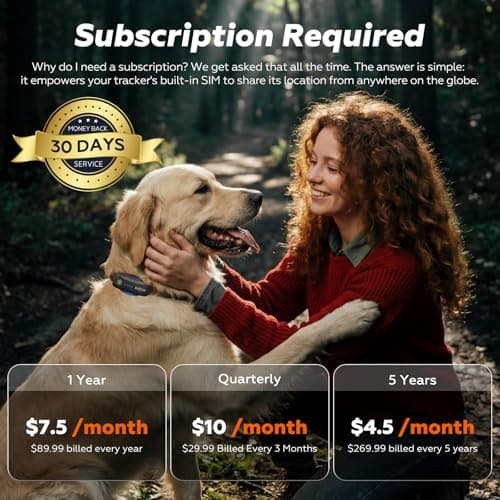 DBDD AI GPS Tracker for Dogs (30lbs+) - Real-Time Location & AI Health Assistant, Electronic Fence Collar for Escape Artists, Waterproof Dog GPS Tracker for Medium Large Dogs, iOS Android - Thumbnail 3