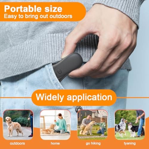 SILENTPAL Dog Bark Deterrent Device,Anti-Barking Device,Up to 15Ft Long Range & Rechargeable Bark Control,Stop Barking Dog Devices,Safe for Dogs Training,Indoor & Outdoor（Black） - Thumbnail 6
