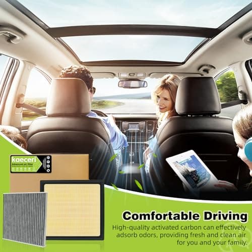 Cabin & Engine Air Filter Fit for Crosstrek (2018-2024), for Outback (2020-2025), for Legacy (2020-2025), for Ascent (2019-25), for Impreza (2017-25), for XV (2018-22), Replace 16546AA16A, 8713958010 - Thumbnail 5