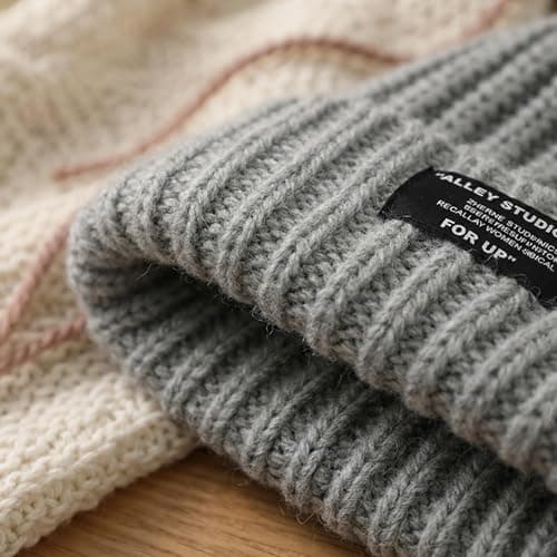 BSHITWO Knit Beanie for Women, Winter Hat Anti Frizz Stretch Warm Cap for Ski Daily Gifts, Gray - Thumbnail 3