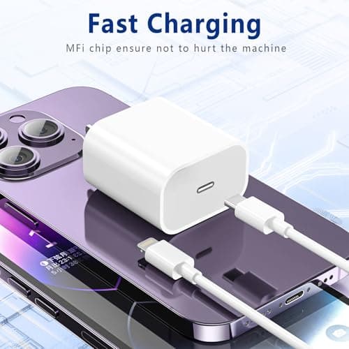 USB C to Lightning Cable 3FT [Apple MFi Certified] iPhone Fast Charger Type C to Lightning Cable for iPhone 14 13 12 11 Pro Max Xr Xs 8 7 6 Plus SE (2Pack) - Thumbnail 4