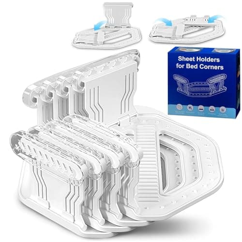 Natuxinthry Heavy Duty Bed Sheet Corner Holders 4Pack – Lock Sheet Grippers, Universal Fit for All Mattress Sizes, Fabric-Safe & Damage-Free Design - Image 1