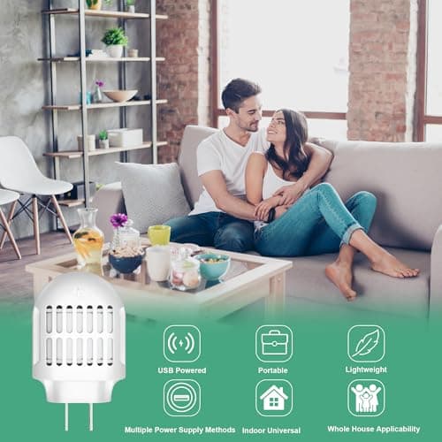 Simashts Mosquito Repeller, Electronic Mosquito Repellent Plug in Indoor Use, No Candles or Flames,DEET-Free, for Home, Bedroom, Office, Kitchen (White) - Thumbnail 3