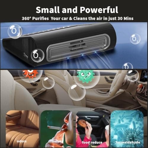 Solar Air Purifier for Car, 2-in-1 USB & Solar Charging, Ozone Ionizer Eliminates Smoke, Pet Odors, VOCs, Filter-Free, Portable for Home Office Travel - Thumbnail 4