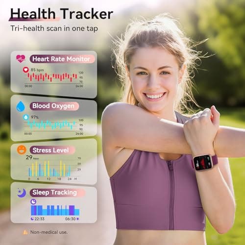 Smart Watches for Women, 1.85" HD Smart Watch for Android/iPhones (Make/Answer Calls), Fitness Tracker Watch with 24/7 Heart Rate Monitor, Sleep/Step Count Tracker, 120+ Sport Modes Pedometer Watch - Thumbnail 2