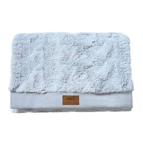 MEKIY Dog Bed Cover Washable Dog Beds Replacement Triangle Bed - Waterproof Removable Cover, Gray 35" x 35"