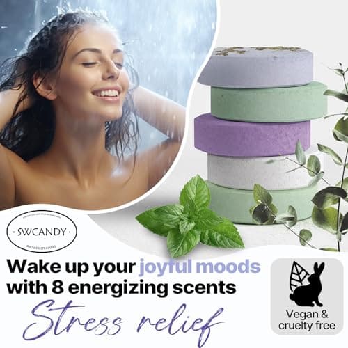 Shower Steamers Aromatherapy Birthday Gifts for Women - SWCANDY 8 Pcs Travel Essentials, Hotel Shower Spa Holidays Mom Wife Grandma Sister Her Self Care Relaxation with Natural Essential Oils Home - Thumbnail 3