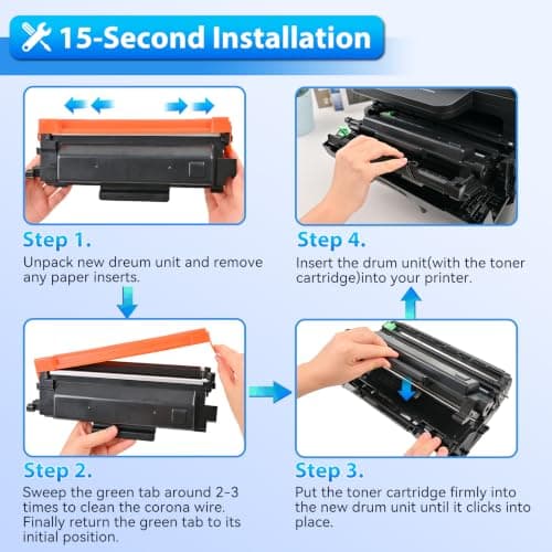 ZIPRINT TN830XL Toner 4 Pack(with chip) Compatible Replacement for Brother tn830 tn 830xl tn830/xl/v tn 830 Toner for HL-L2460DW HL-L2405W DCP-L2640DW MFC-L2820DW MFC-L2900DW HL-L2480DW Printer - Thumbnail 6