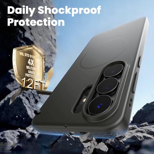 WSKEN Magnetic for Samsung Galaxy S26 Ultra Case - 100% Fit for MagSafe, Skin Friendly Grip Military Grade Shockproof Protective Cover, Slim Thin Phone Case for Galaxy S26 Ultra, Grey - Thumbnail 5