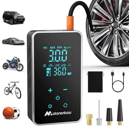 Tire Inflator Portable Air Compressor, 150PSI Cordless Air Pump for Car Tire, 3X Faster Auto Tire Inflator with Digital Pressure Gauge LCD Screen, Rechargeable Tire Pump for Cars,SUVs,Motorcycle,Bike - Image 1