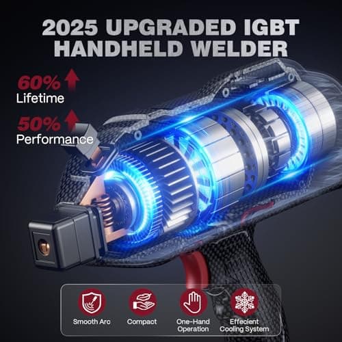 ARCCAPTAIN Stylish Handheld Welder, 110V Portable Welding Machine with IGBT Inverter, 120A Stick Welder with Auto Darkening Goggles and Upgraded Ground Clamp, Fits for 3/32"-1/8" Welding Rods - Thumbnail 2