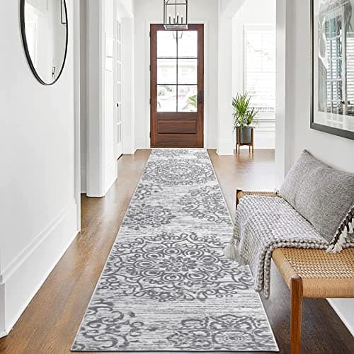 HEBE Hallway Runner Rug 2'x10' Washable Vintage Distressed Area Rugs Non Slip Laundry Rug Runner Boho Floor Carpet Runners for Hallways Entryway Laundry Room Kitchen Bathroom - Thumbnail 6