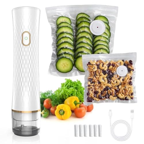 Olecha Handheld Vacuum Sealer for Food (Vacuum Sealer + 30 Reusable Bags) – Powerful Compact Food Sealer, Portable Vacuum Sealer for Kitchen, 10X Fresh Logner Seal Meal Saver - Image 1